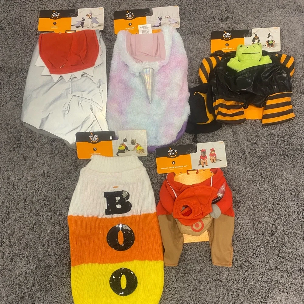 Multi-Style Dog or Cat Hyde and Eek! Pet Sweater and 4 Halloween Costumes-Small